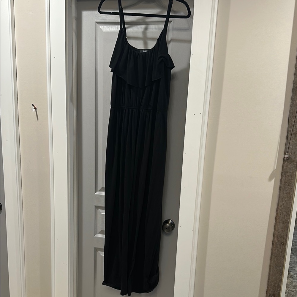 Black Long Maxi Dress with adjustable straps